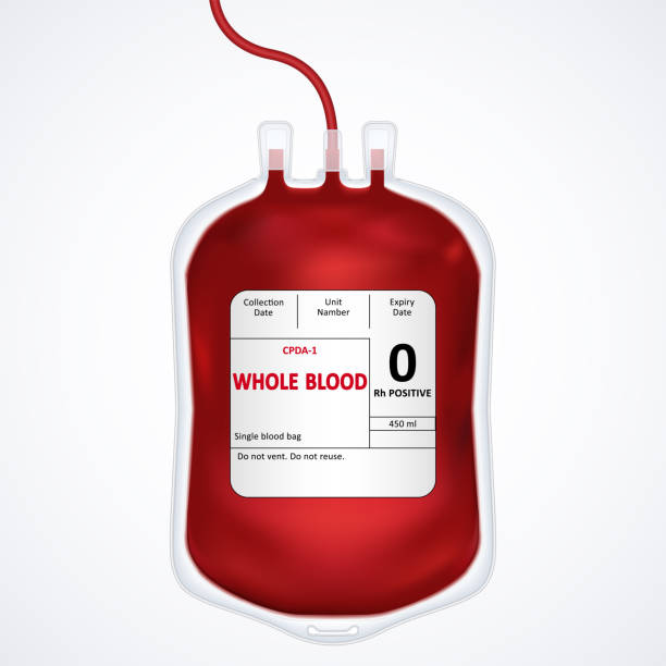 Blood Bag isolated on white, blood donor day, vector illustration